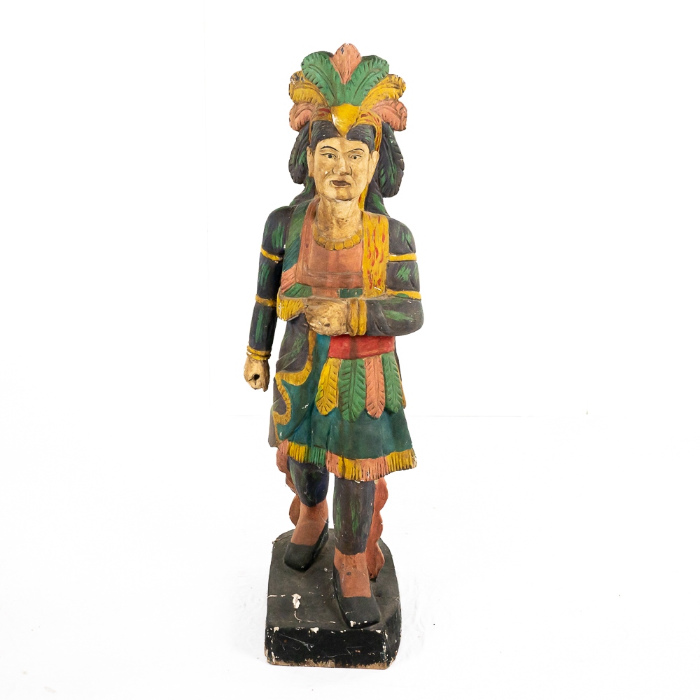Cigar Store Advertising Wood Indian