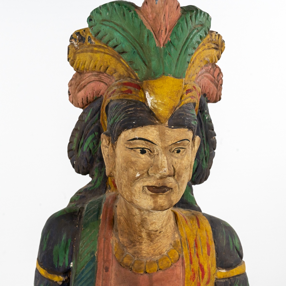 Cigar Store Advertising Wood Indian