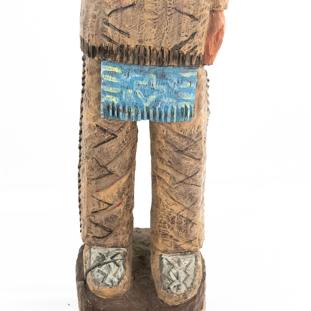 Hand-Carved Frank Gallagher Cigar Indian