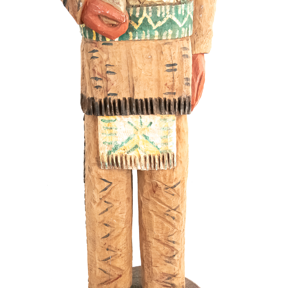 Hand-Carved Frank Gallagher Cigar Indian
