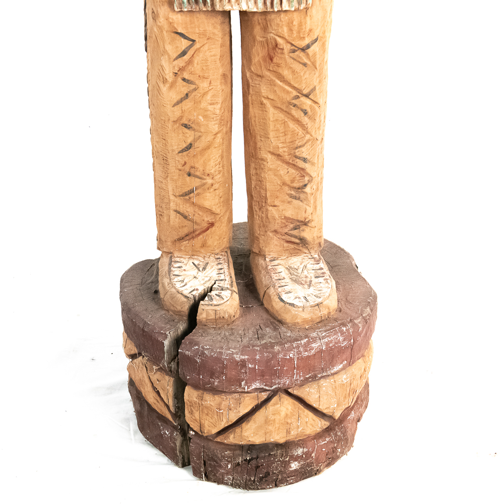 Hand-Carved Frank Gallagher Cigar Indian