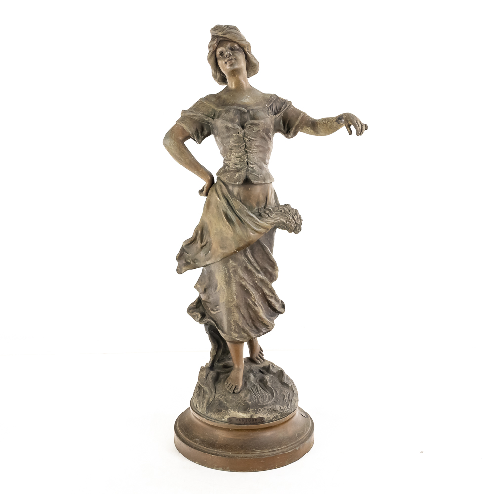Art Nouveau Young Woman Sculpture