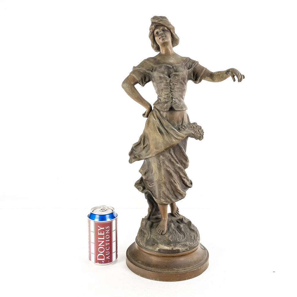 Art Nouveau Young Woman Sculpture