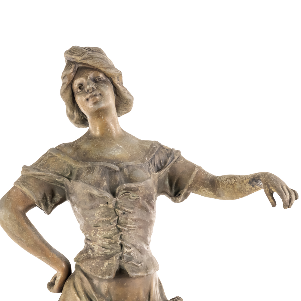 Art Nouveau Young Woman Sculpture