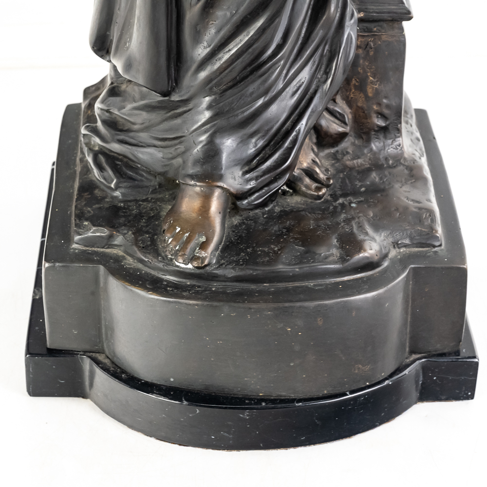 Large "La Musique" Female Violinist Bronze Statue