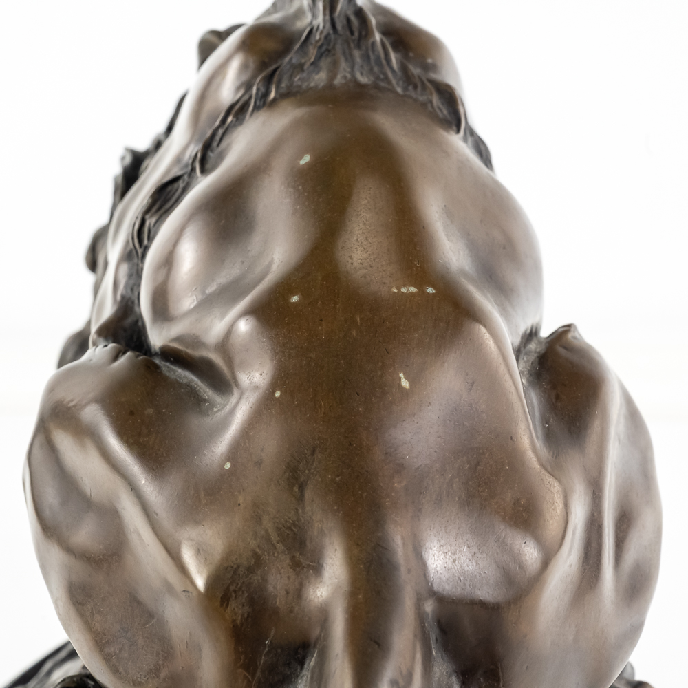 "Lion and Serpent" Bronze Sculpture