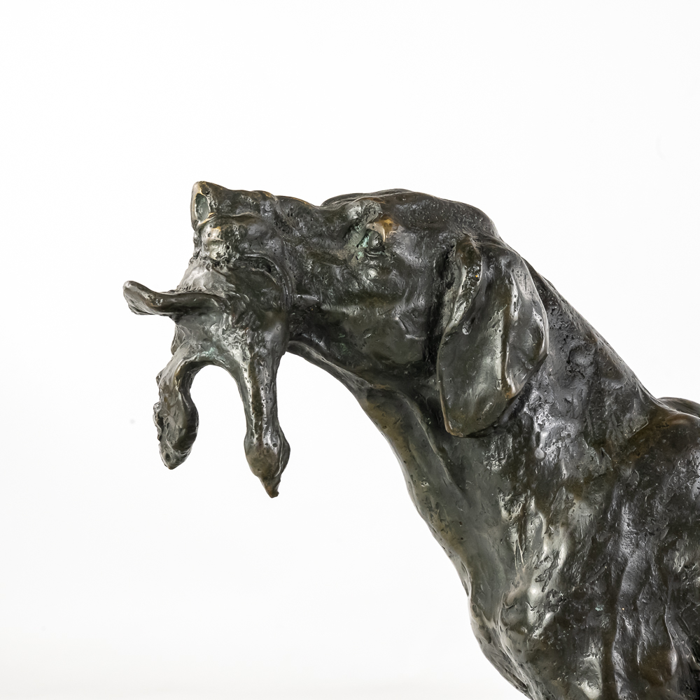 Hunting Dog Bronze Sculpture