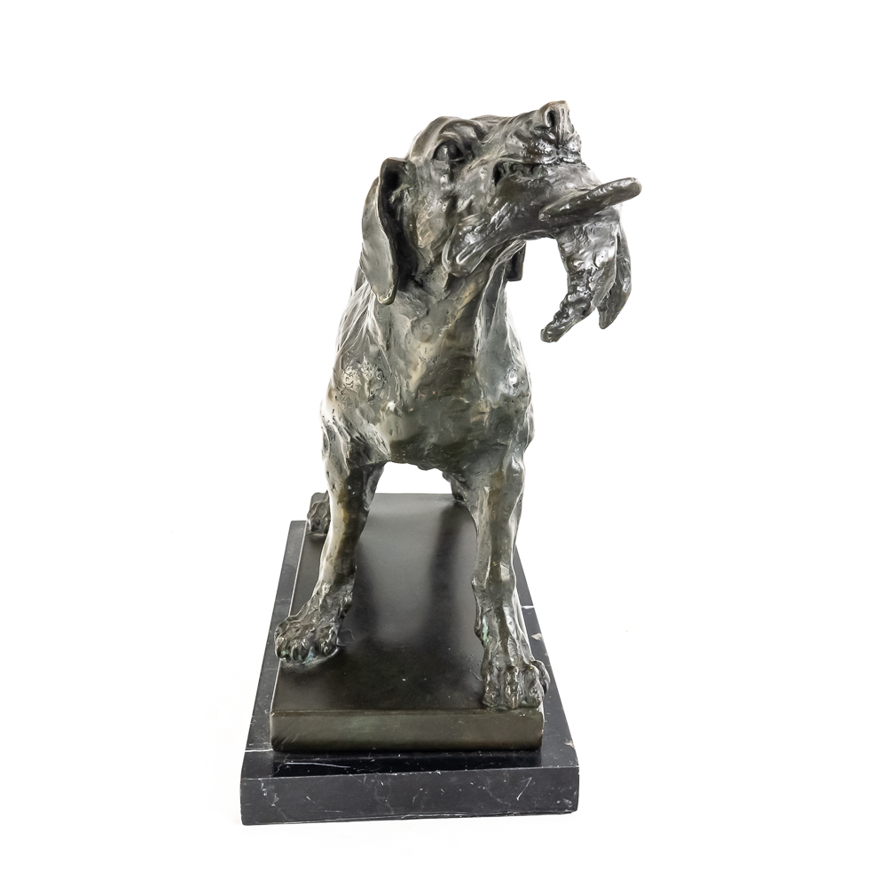 Hunting Dog Bronze Sculpture