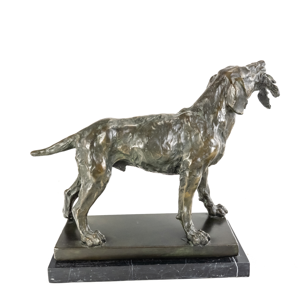 Hunting Dog Bronze Sculpture