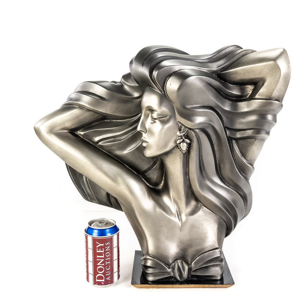 "The Model" Art Deco-Style Bust Sculpture