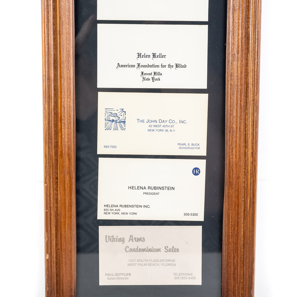 "Famous Business Cards" Framed Display Set