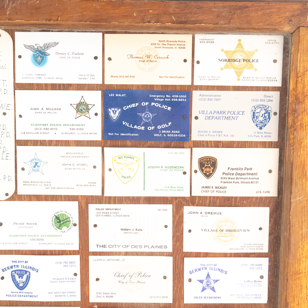 Vintage Chicagoland Law Enforcement Business Cards