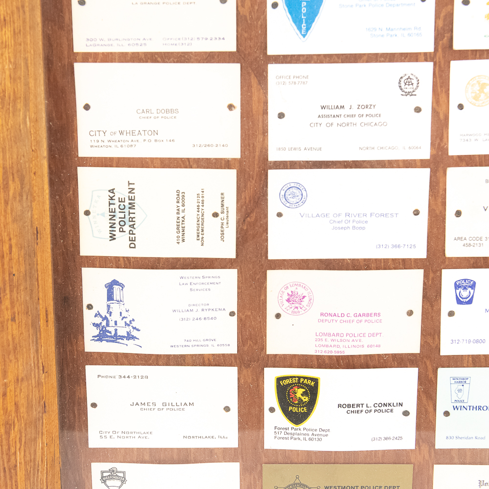 Vintage Chicagoland Law Enforcement Business Cards