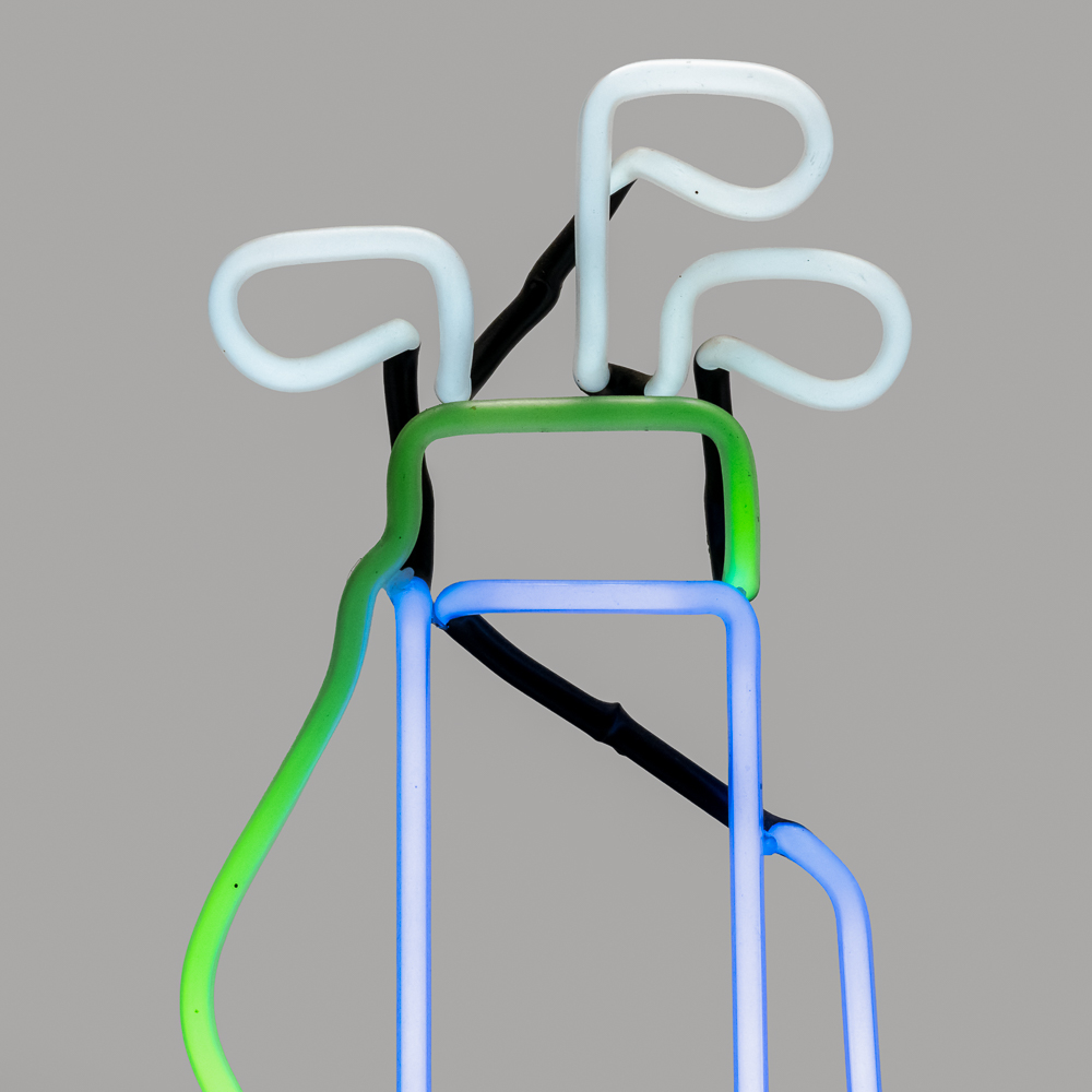 Golfer-Themed Neon Sign