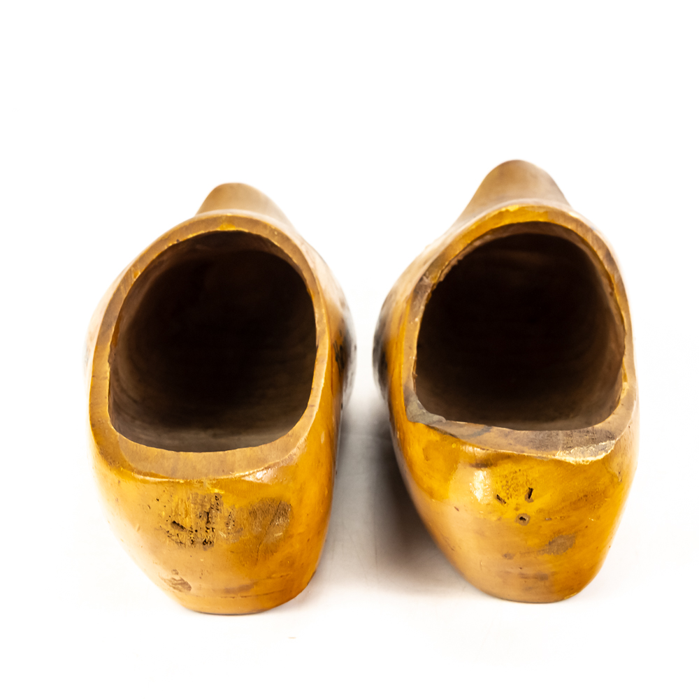 Pair of Vintage Heineken Beer Wooden Clogs