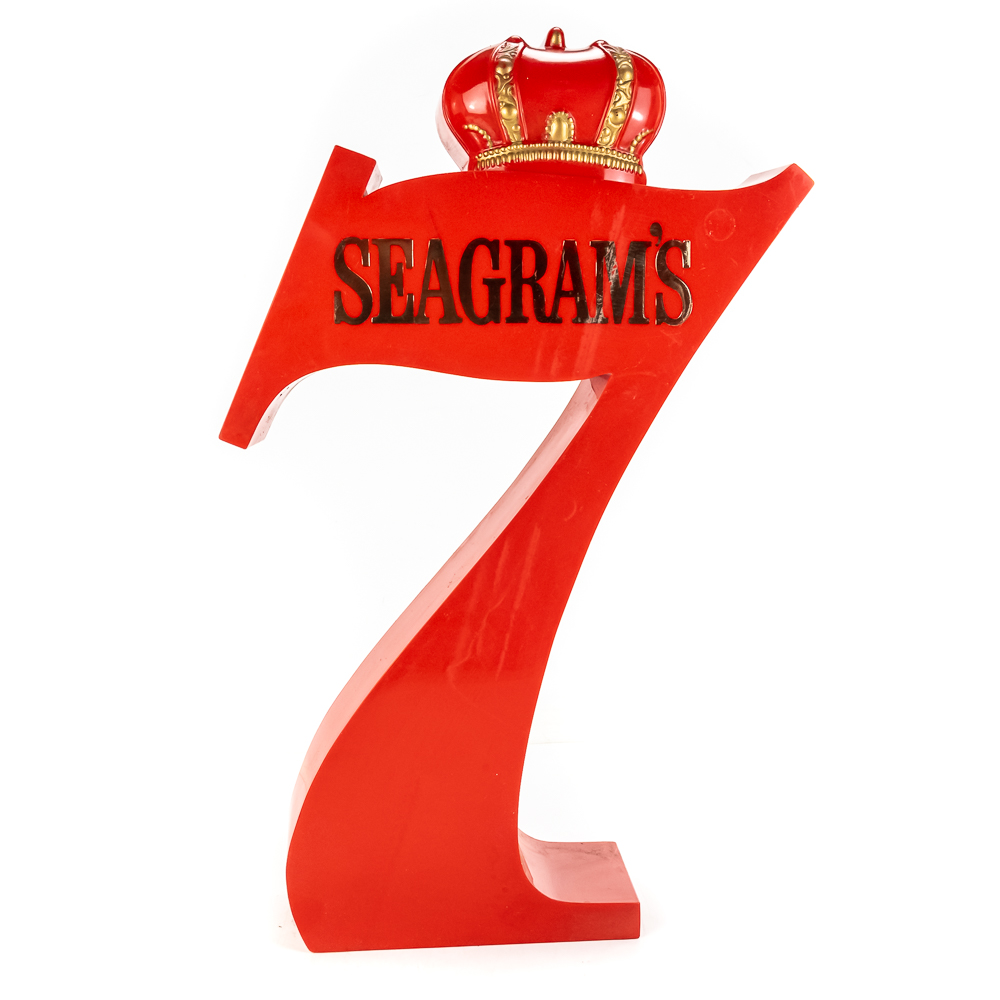 Vintage Seagram's 7 Crown Whiskey Display Sign