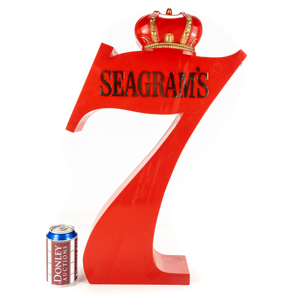 Vintage Seagram's 7 Crown Whiskey Display Sign