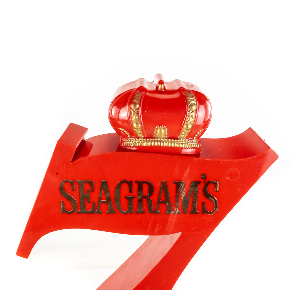 Vintage Seagram's 7 Crown Whiskey Display Sign