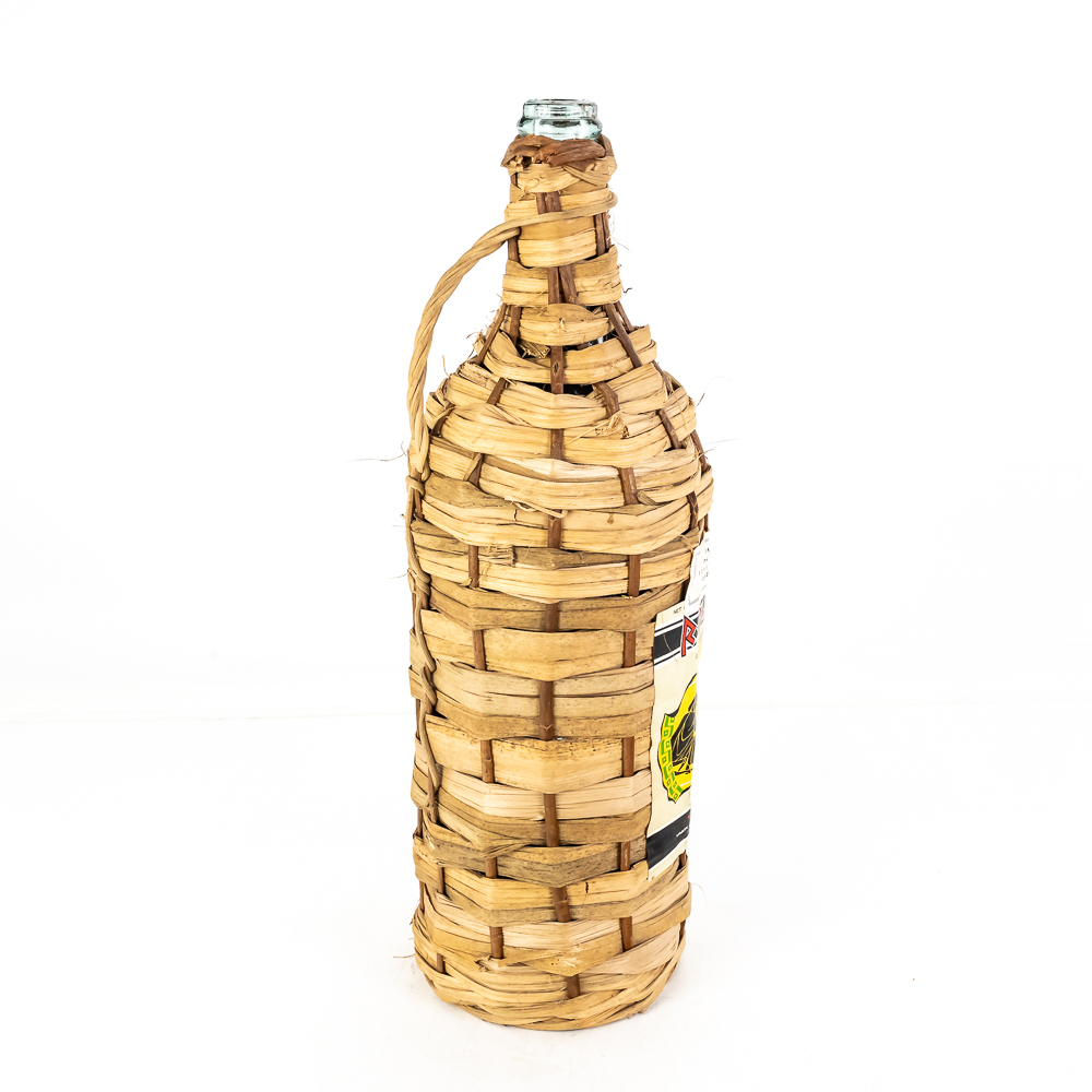 Vintage Roditis Wicker-Wrapped Glass Bottle
