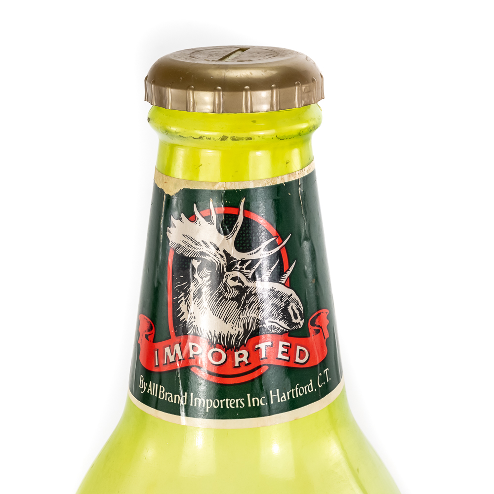 Moosehead Plastic Beer Bottlle Coin Bank