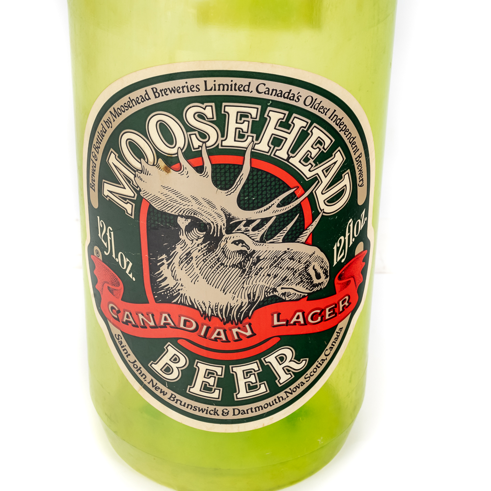 Moosehead Plastic Beer Bottlle Coin Bank