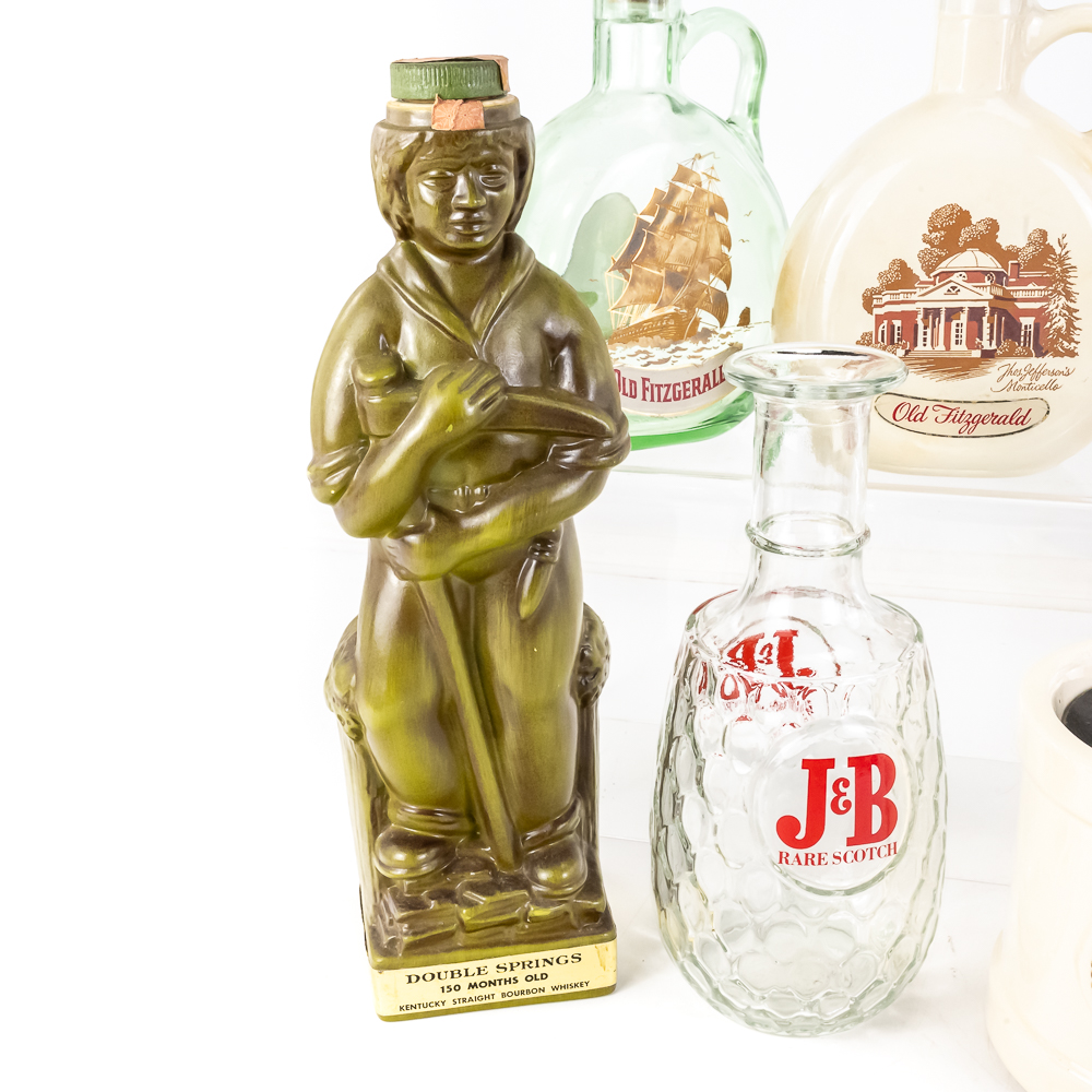 (10) Vintage Empty Decanters