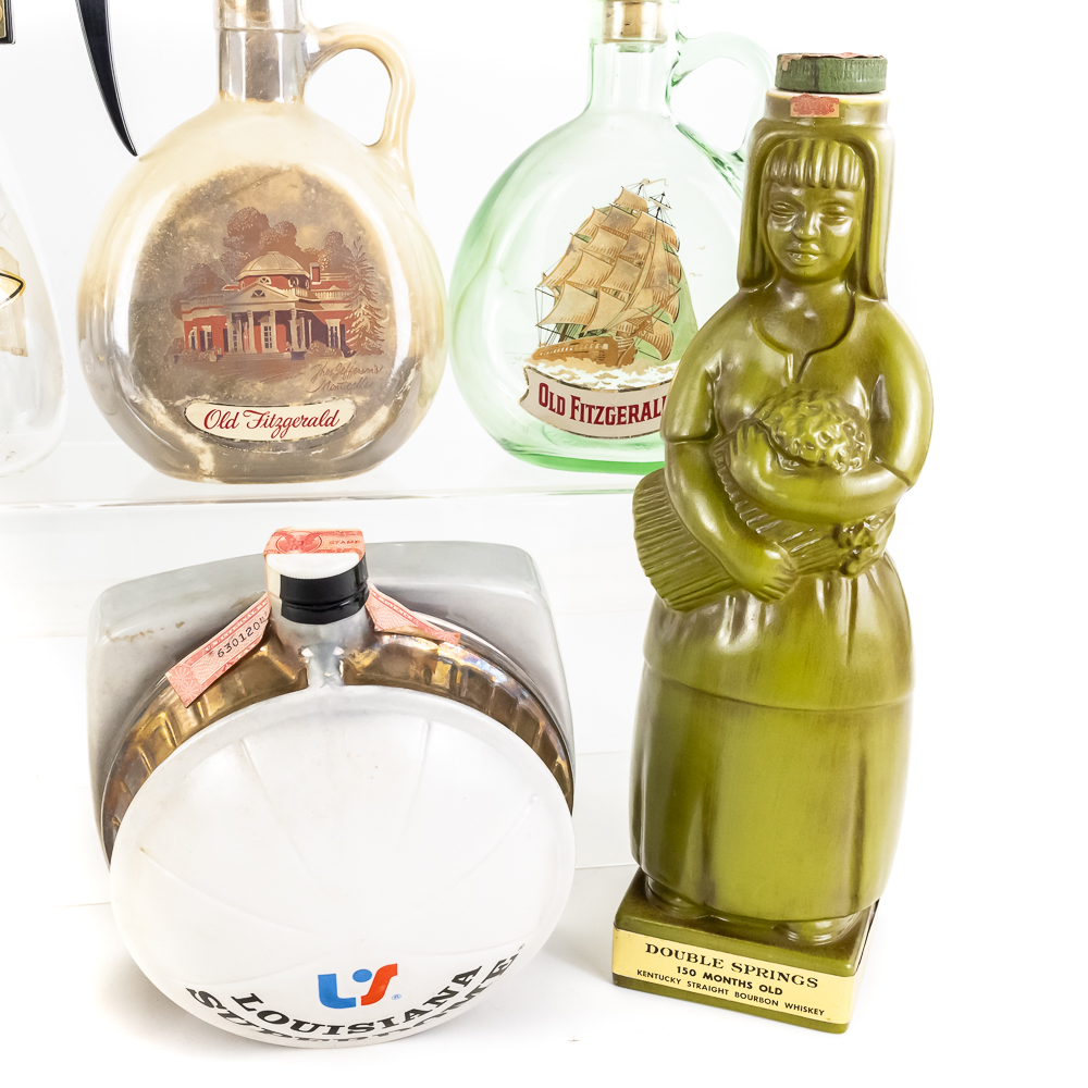 (10) Vintage Empty Decanters