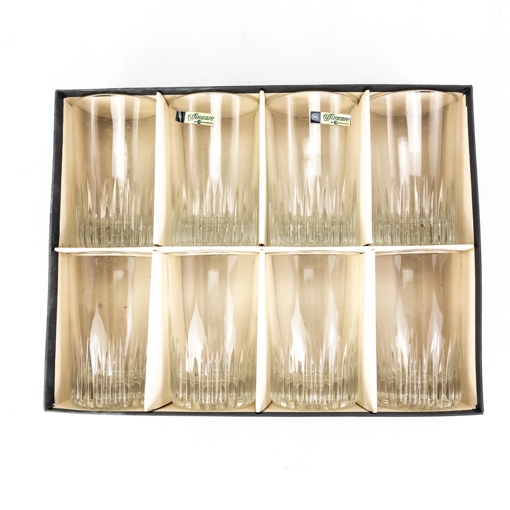 Set of Eight Tiffinware Cut Glass Tumblers