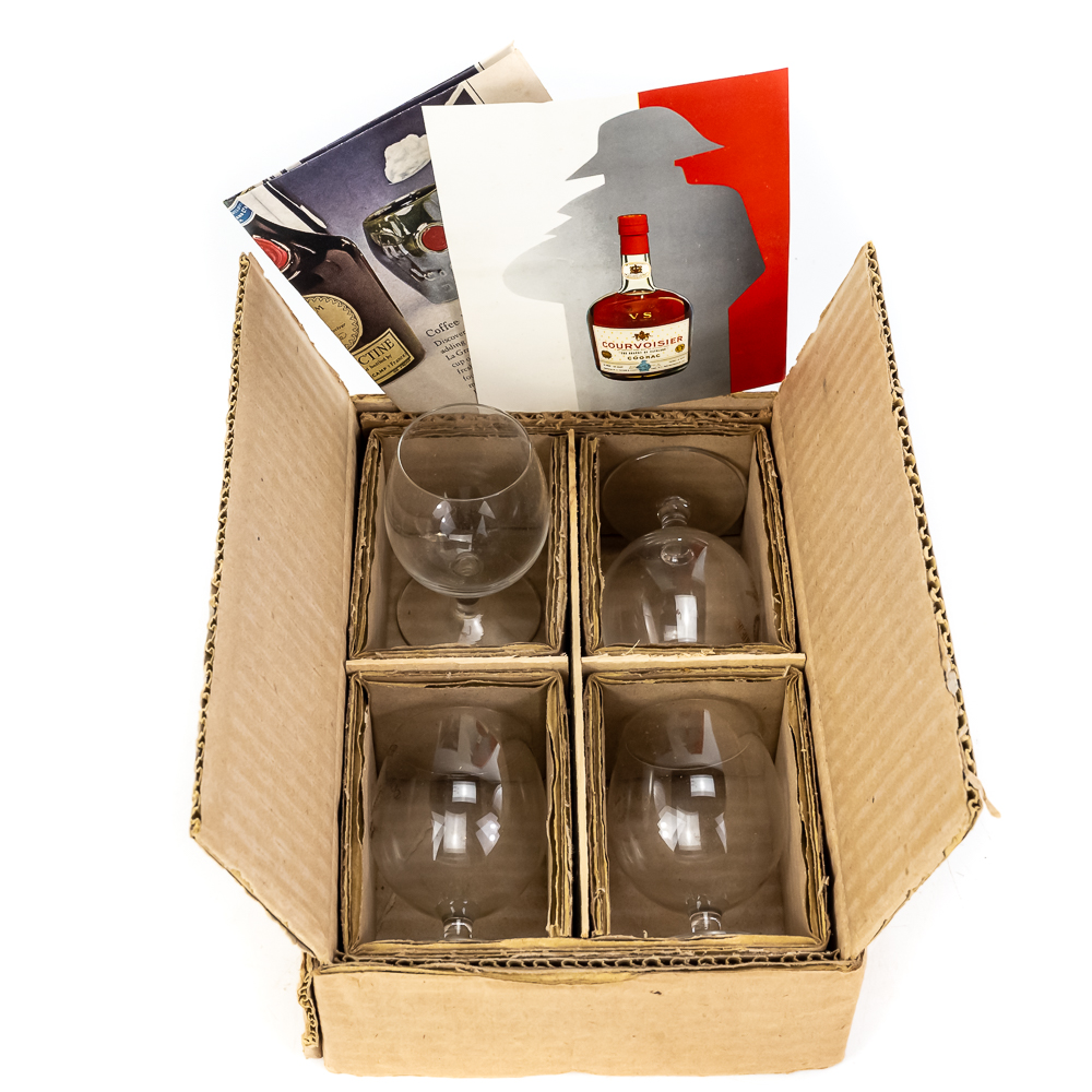 Set of Four Courvoisier Cognac Brandy Snifters