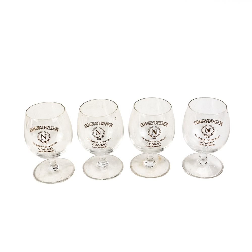 Set of Four Courvoisier Cognac Brandy Snifters