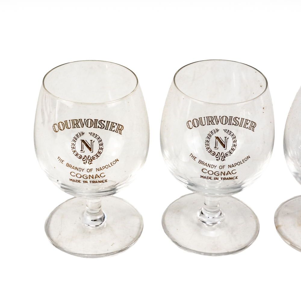 Set of Four Courvoisier Cognac Brandy Snifters