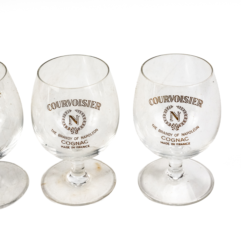 Set of Four Courvoisier Cognac Brandy Snifters