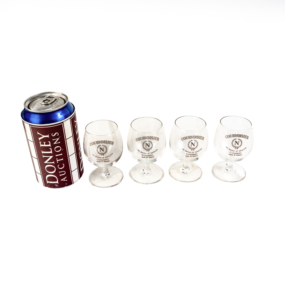 Set of Four Courvoisier Cognac Brandy Snifters