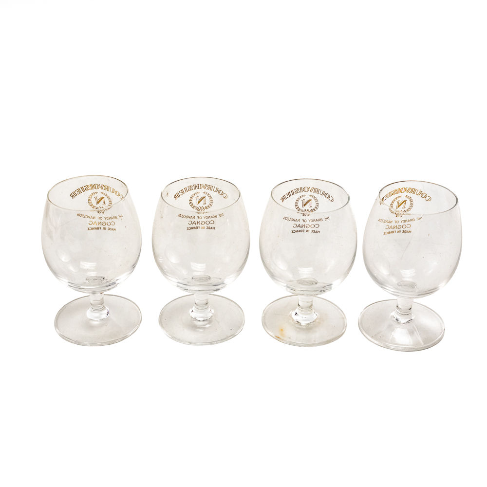 Set of Four Courvoisier Cognac Brandy Snifters