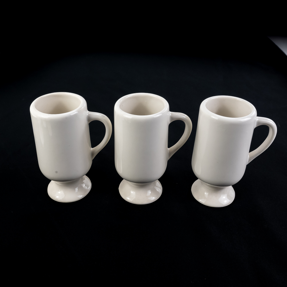 Set of Six Vandermint Dutch Coffee Pedestal Mugs