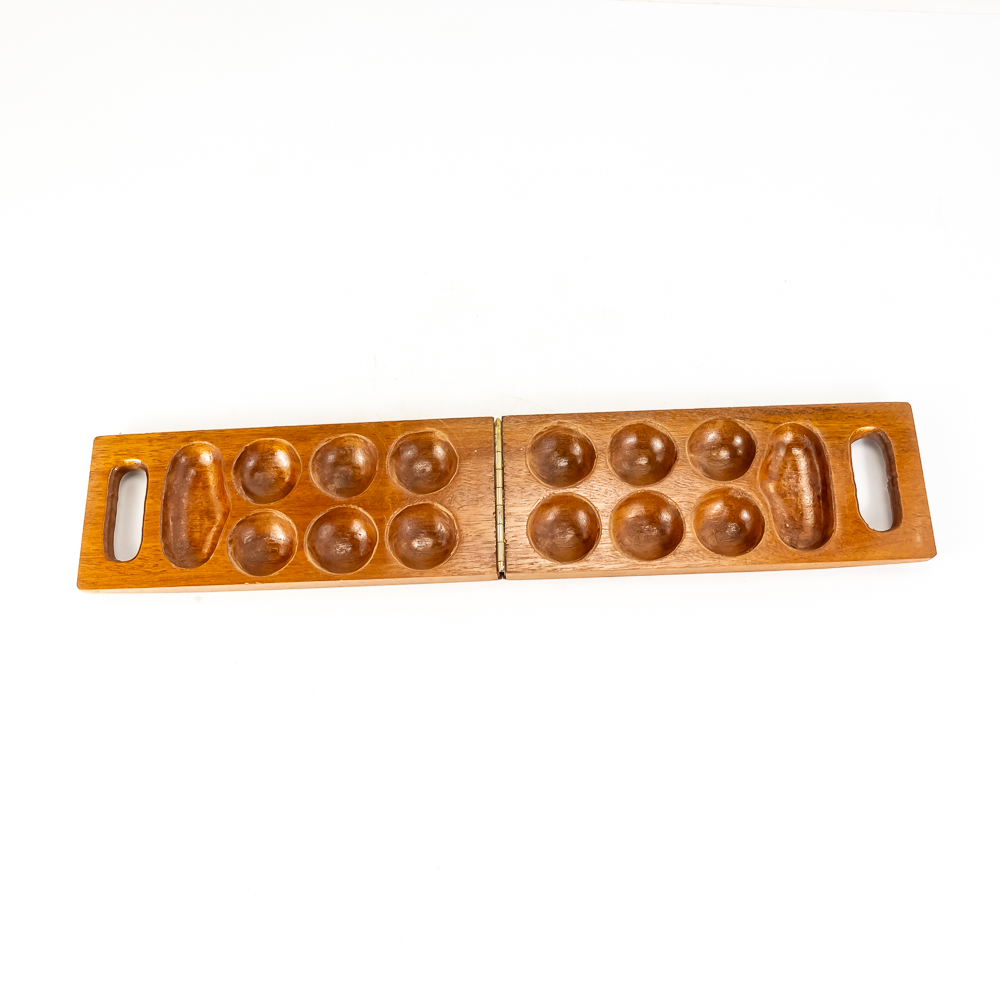 Folding Wooden Mancala Board Game and Machete