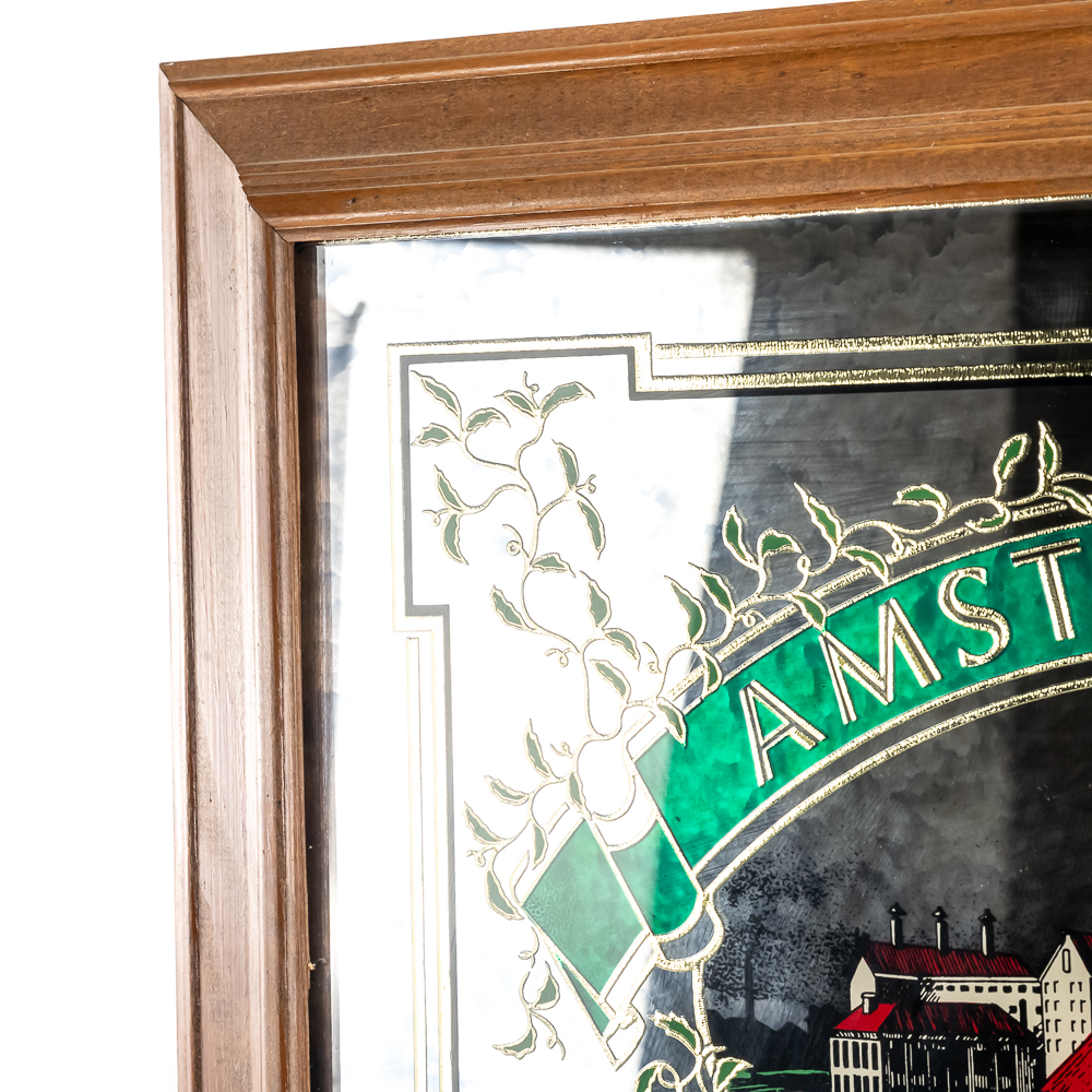 Vintage Heineken Framed Bar Mirror