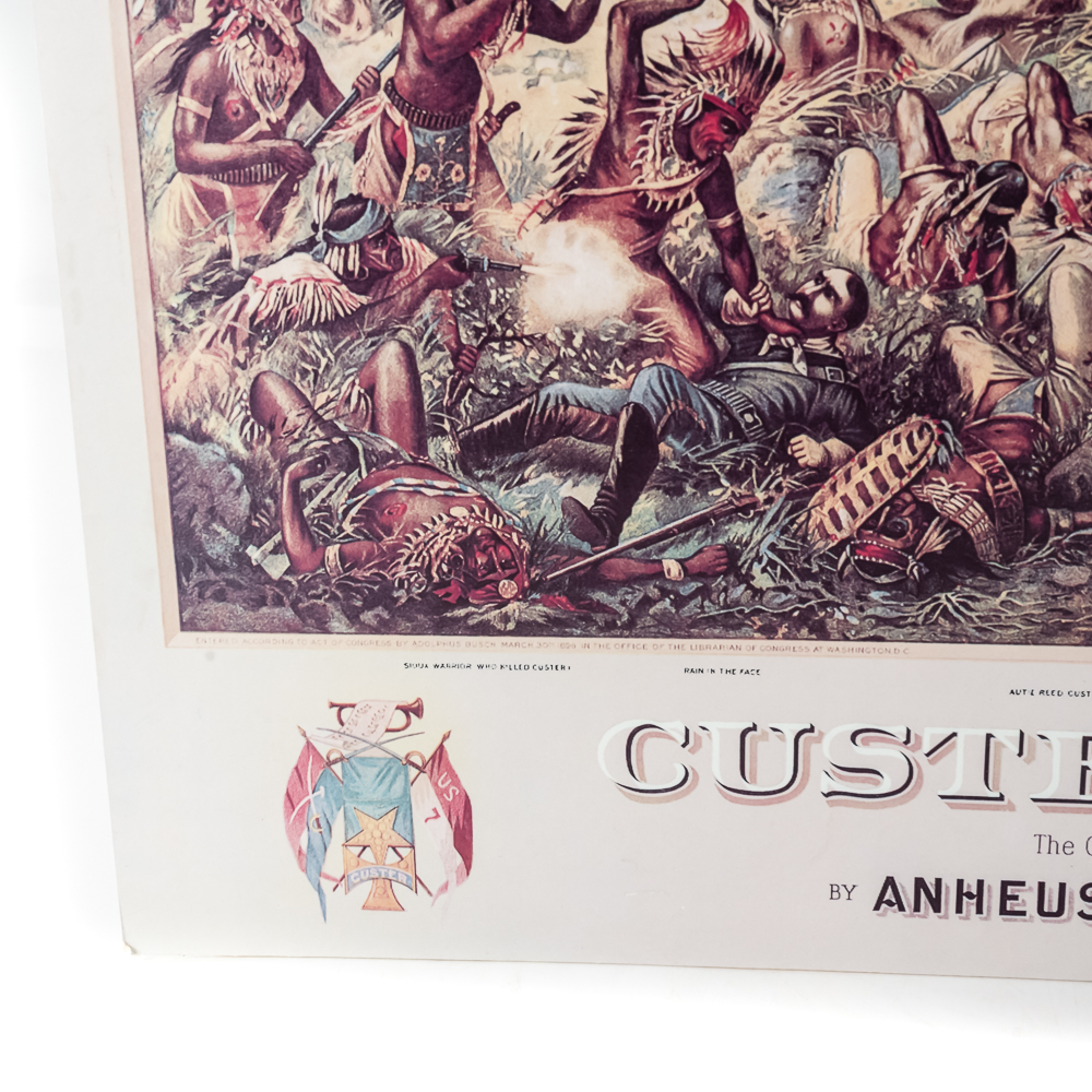 Anheuser-Busch "Custer's Last Fight" Litho Ad