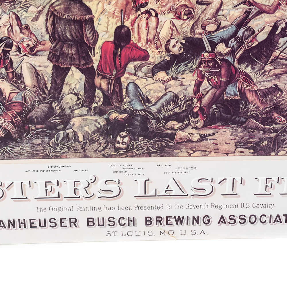 Anheuser-Busch "Custer's Last Fight" Litho Ad