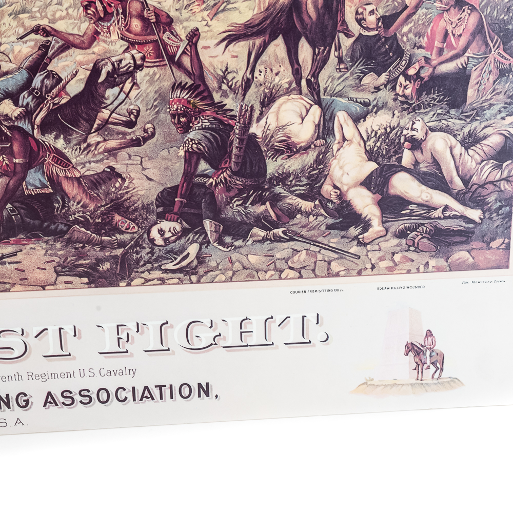 Anheuser-Busch "Custer's Last Fight" Litho Ad