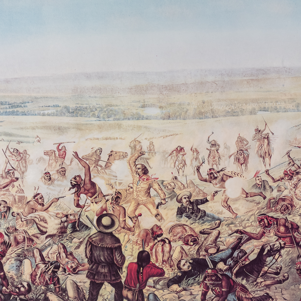 Anheuser-Busch "Custer's Last Fight" Litho Ad