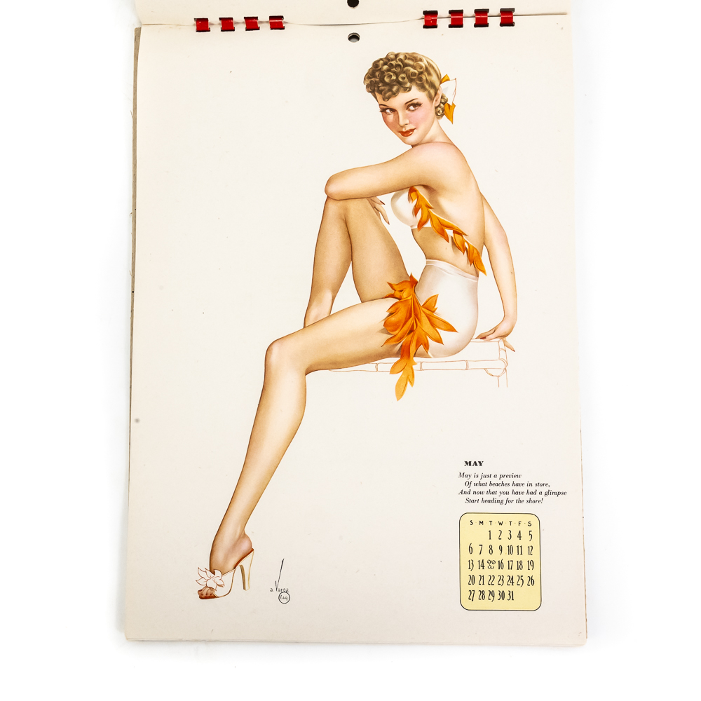 Vintage Esquire Varga Pin-Up Calendars 1943, 1945
