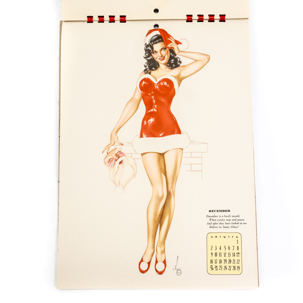 Vintage Esquire Varga Pin-Up Calendars 1943, 1945