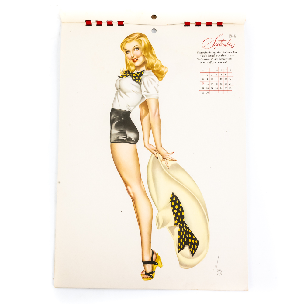 Vintage Esquire Girl Pin-Up Calendar 1946, 1947