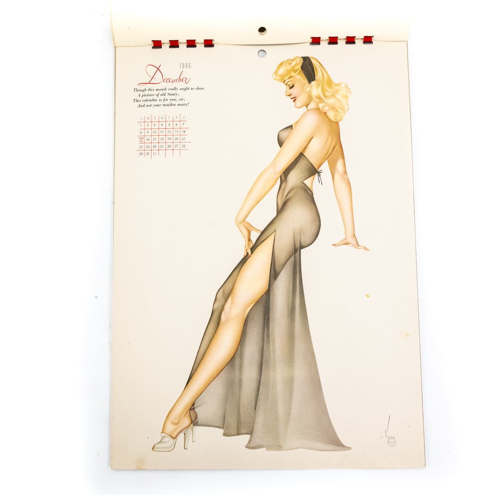 Vintage Esquire Girl Pin-Up Calendar 1946, 1947