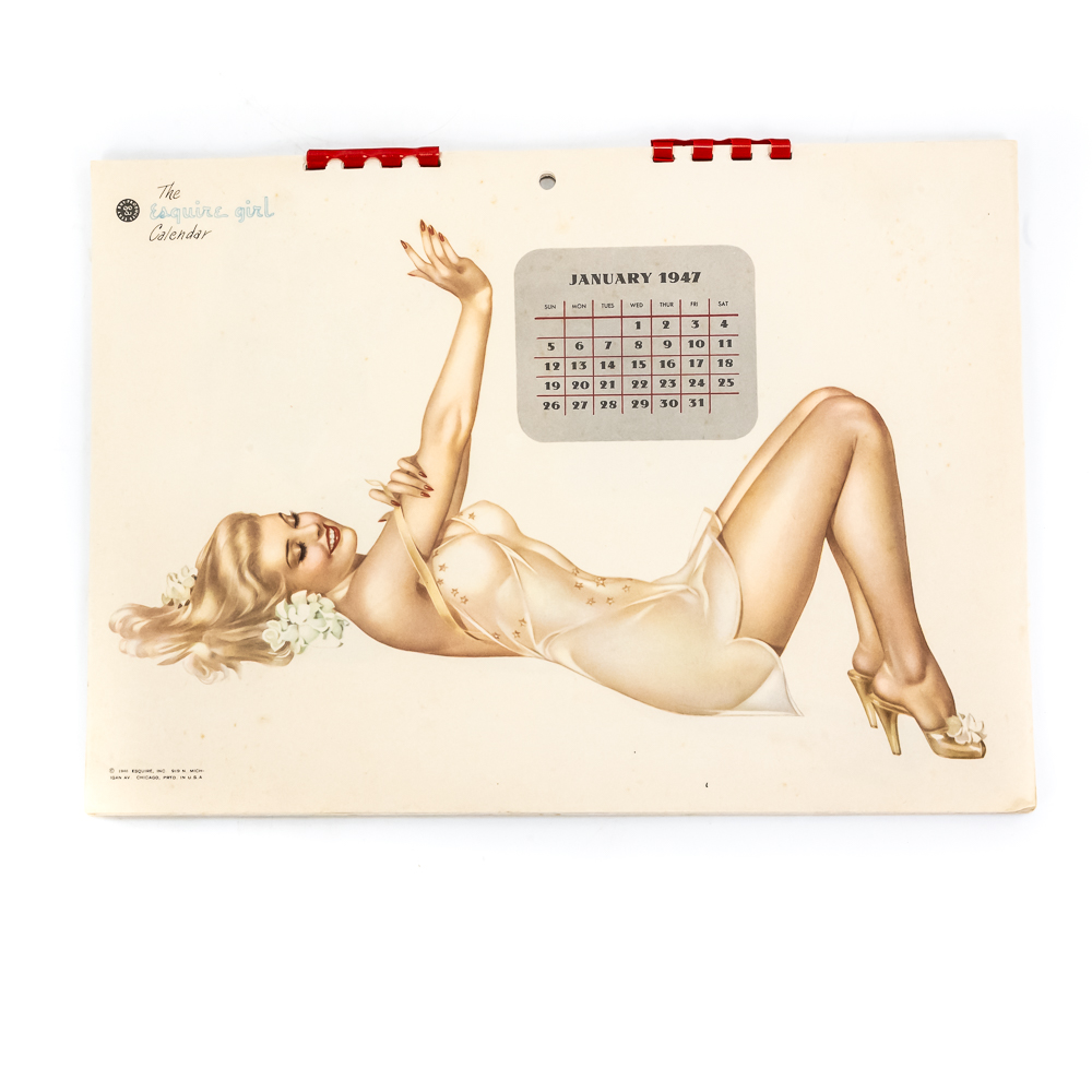 Vintage Esquire Girl Pin-Up Calendar 1946, 1947