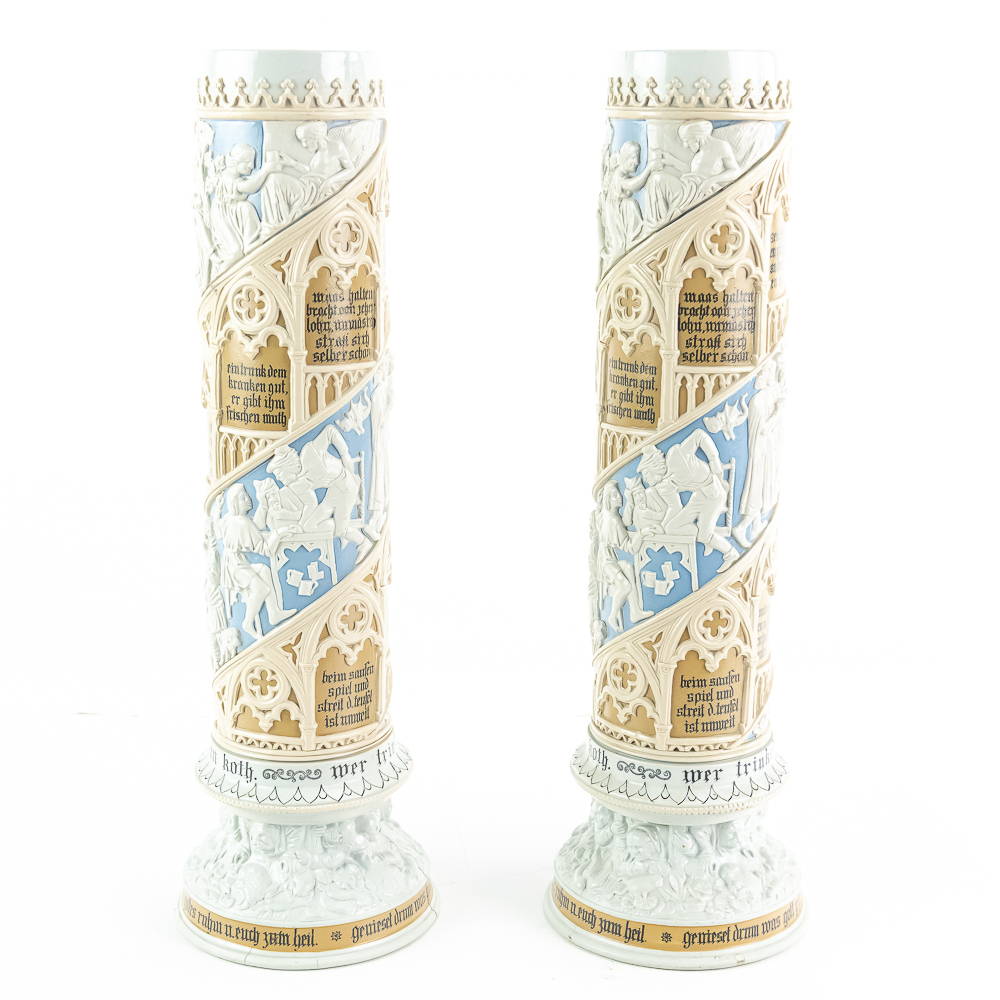 Pair Mettlach Pokals