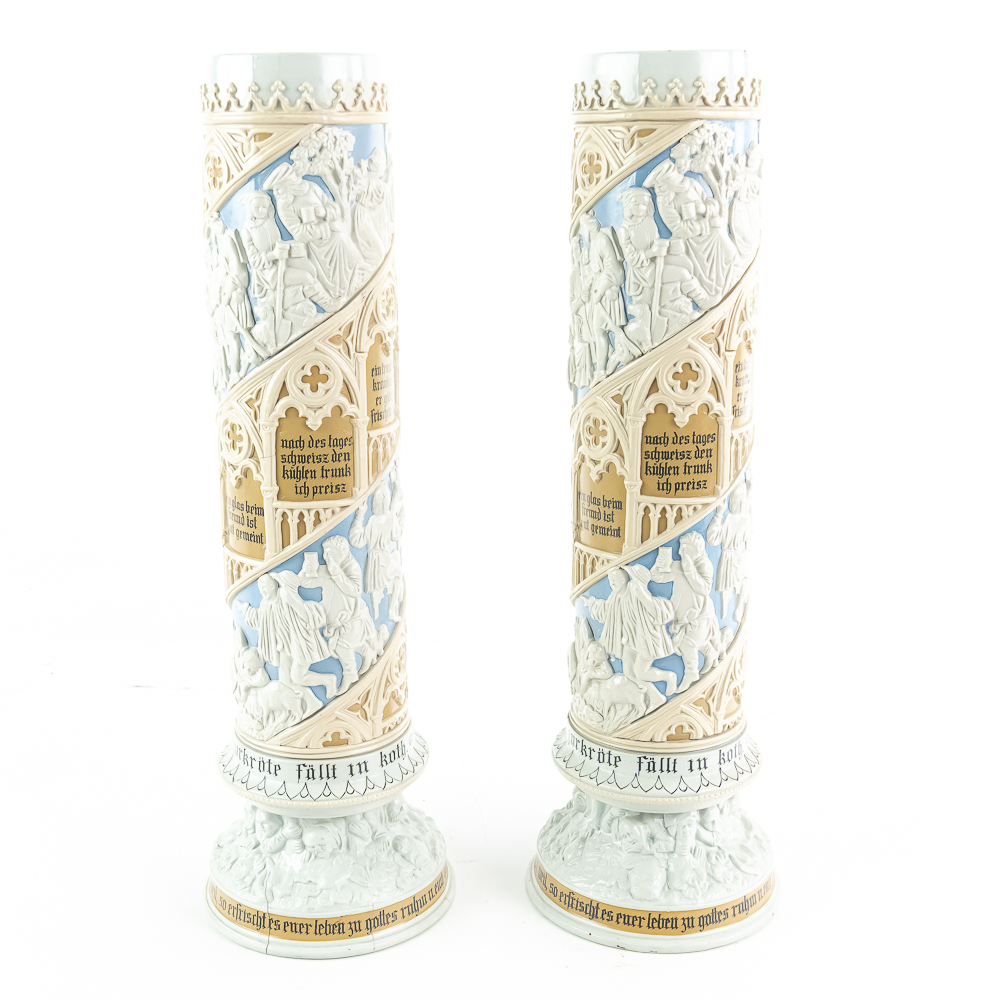 Pair Mettlach Pokals