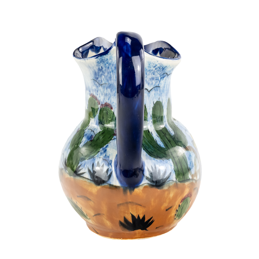 (2) Modern Decorative Stoneware/Ceramic Pitchers