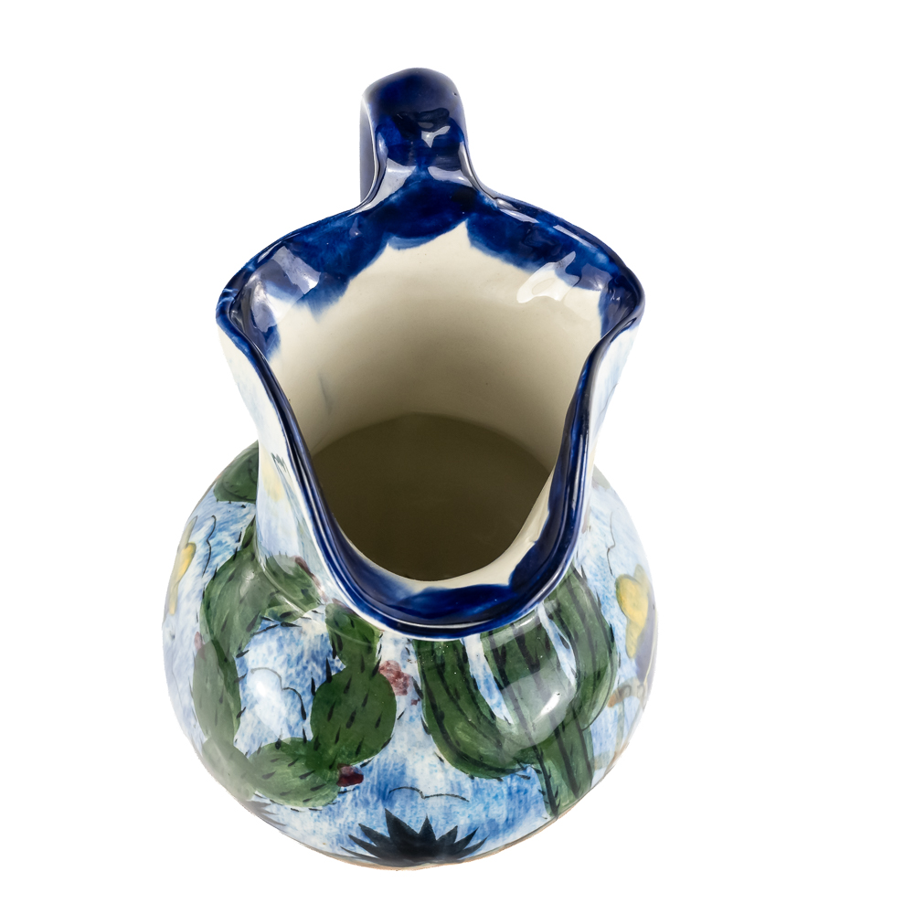 (2) Modern Decorative Stoneware/Ceramic Pitchers